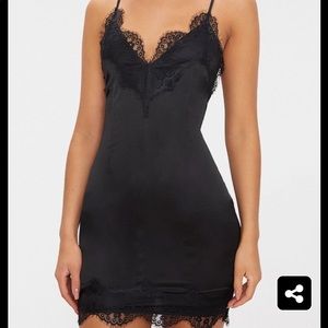 Black Lace Trim dress